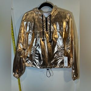 New Crop Gold Activewear Hoodie Jacket